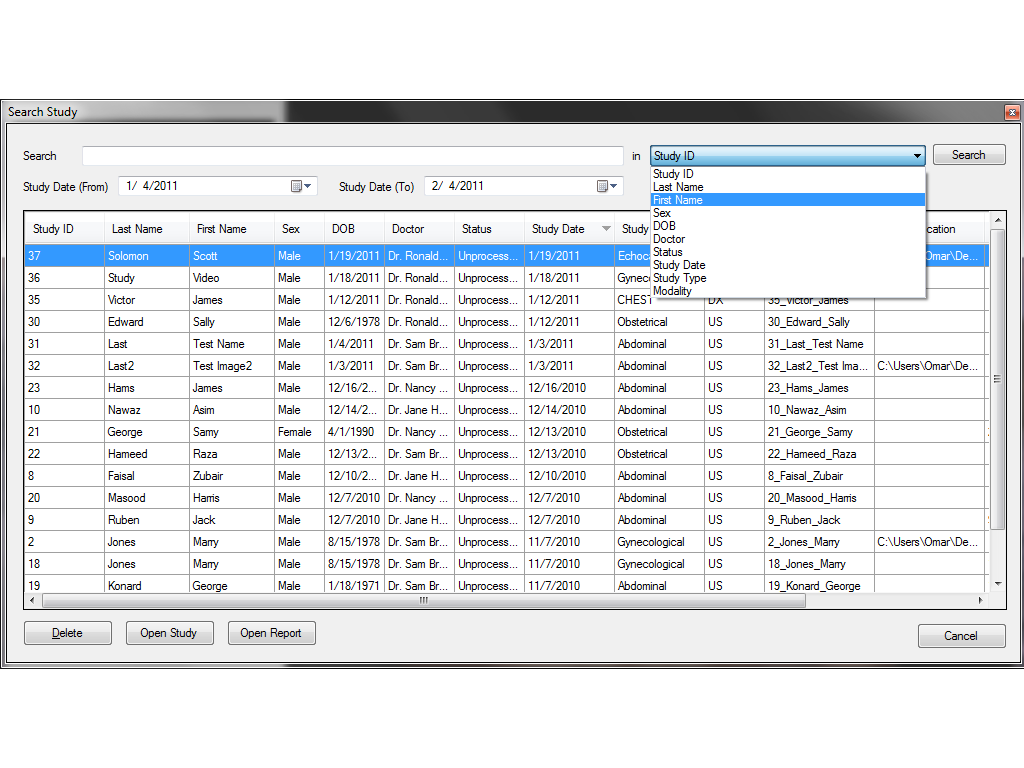 Search Study in Local Database