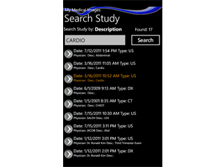 Search Study Screen